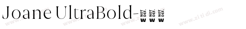 Joane UltraBold字体转换